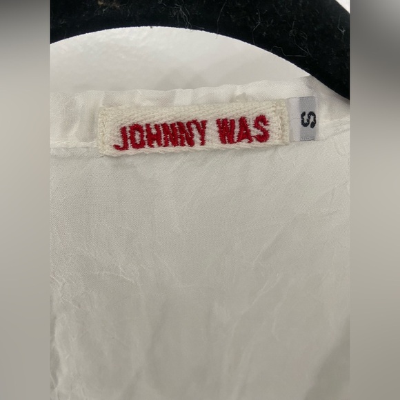 Johnny Was White Cupra Floral Embroidered Poncho Blouse Size Small - Picture 3 of 6